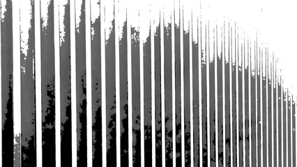 Obraz premium Abstract black and white vertical stripe texture with distressed grunge details and bold contrast.