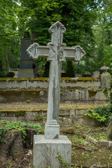 Obraz premium Friedhof, Grabstein, Statue 