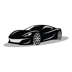 Fototapeta premium Minimal Luxury Supercar Vector Line Art Sports Car Illustration Isolated