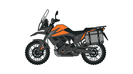 Obraz premium Adventure touring motorcycle illustration on white background