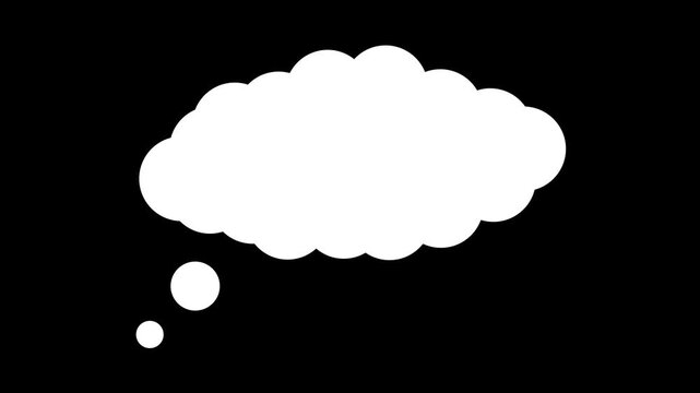 4k Moving Dynamic moving wide chat and thought bubble animation, bubble is moving.
