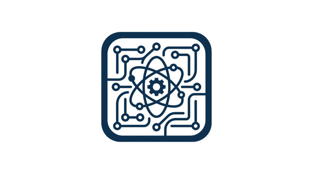 Abstract Atom Circuit Board Technology Concept