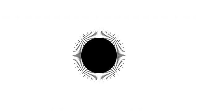 Motion of Solar Eclipse Animation with Dynamic Sun and Moon Interaction.
