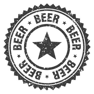 beer black grunge round stamp. beer stamp