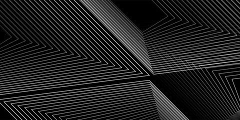 Naklejka premium Dark blue background. Modern line stripes curve abstract presentation background.