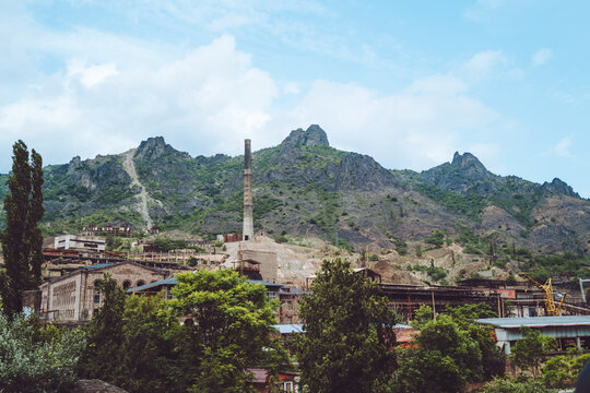 Abandoned former Soviet copper mine in Armenia.