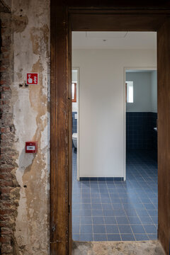 doorway and bathroom