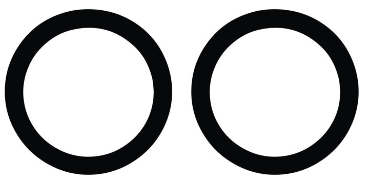 Simple black ring with inner circle design