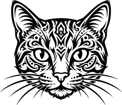 cat head vector