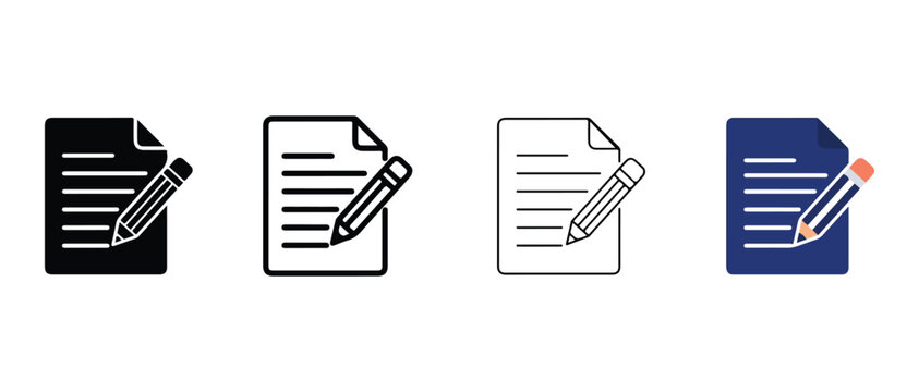 documents with pencils illustrating writing notes editing and creating content