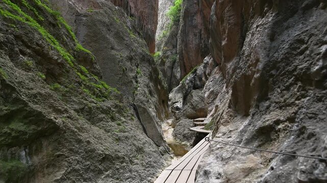 Amazing Canyon River Route at El Parrizal de Beceite Teruel
