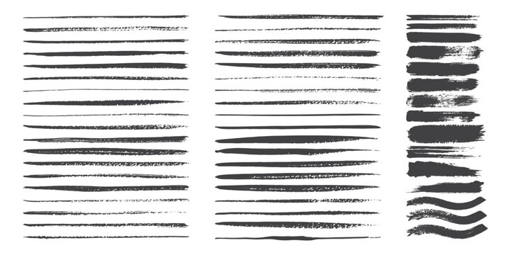 Beautiful Brushes vector collection. Grunge Elements - Brush strokes, ink paint brushes, grunge lines. Rectangle text box for social media and network. vector