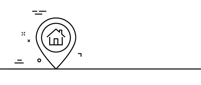House location pin for real estate mapping and property search applications