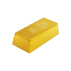 Fotobehang Goud Luxury Gold Bar on Transparent Background  © Nofi