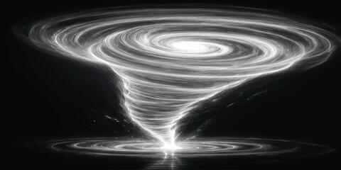 Abstract white energy tornado or galaxy swirl with abstract particles rotation background whirlpool dimension powerful phenomenon structure © Muhammad