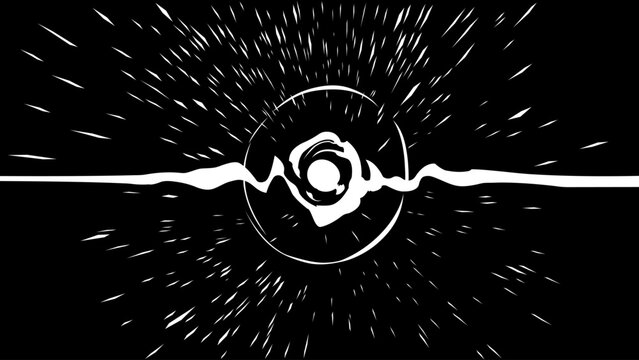 Anime energy blast with radial speed lines and shockwave effect isolated on transparent background. Dynamic manga impact frame for action scenes, game VFX, comic effects and graphic design.