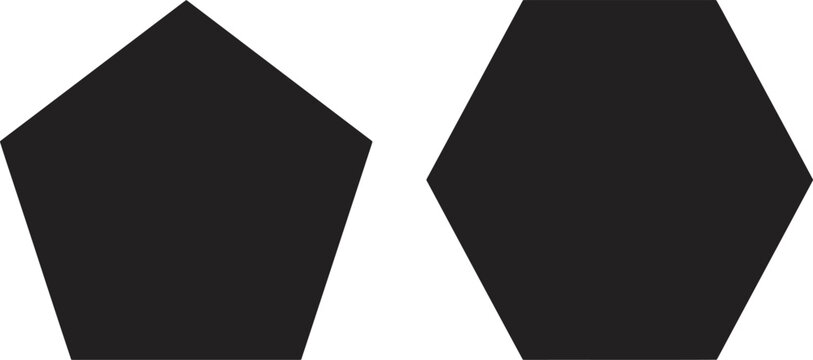Pentagon and hexagon shapes