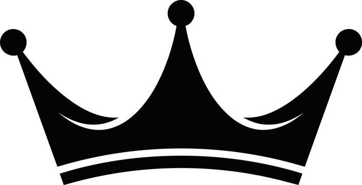 Royal crown icon, king or queen symbol