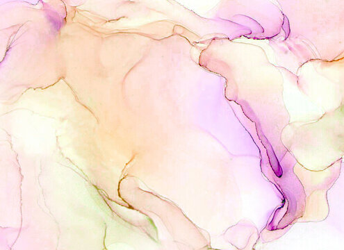 Pastel Peach and Pink Alcohol Ink Abstract Background