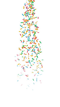 birthday sprinkles spot falling isolated on transparent background,png happy birthday cake celebration vertical social media overlay design element
