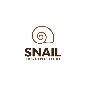 Snail logo icon isolated on white background