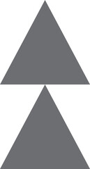 Two simple geometric triangles stacked vertically © swapna