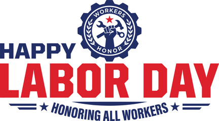 Happy labor day celebrating american workers patriotic design for september holiday © Manik Mia