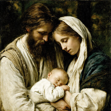 Holy Family with the Infant Jesus &ndash;  AI Generative