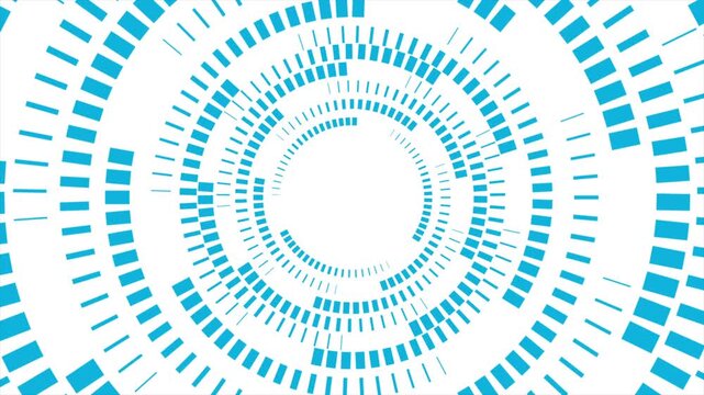 Modern tech background with abstract blue geometric spiral square segments. Creative tech motion design. Seamless loop. Video animation Ultra HD 4K 3840x2160