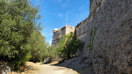 Fort du Mont Alban historic structure in Provence-Alpes-Cote d'Azur, France, Europe. © Iryna Shpulak