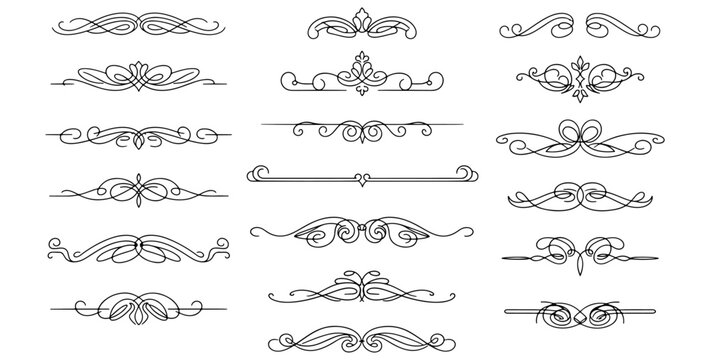 Luxury Ornamental Page Divider and Header Elements Premium Vector Collection