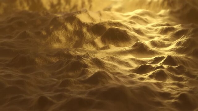 Waves flowing, in ocean, with waves, from a aerial perspective, with golden, brown accents, and serene mood, with nearby objects, in surrounding setting, showing the main action.