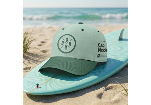 Cap Mockup Template for Merchandise Display and Promotion