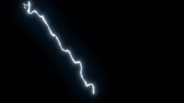 Thunderstorm lightning energy on lightning effects, flash FX animation on black screen, electric powerful lightning with burst explosion electric lightning thunder energy power.