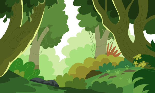 Vector Organic flat jungle background