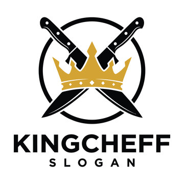 King Cheff logo with crossed knives and crown symbol