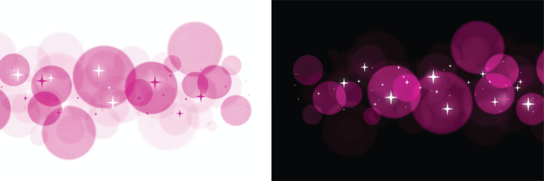 Floating pink bokeh bubbles abstract background effect with abstract background floating particles romantic transparent decorative isolated softness