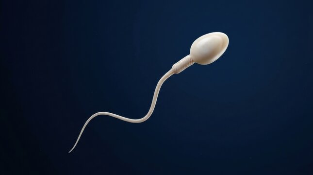 Spermatozoa depicted in three dimensions shows anatomy and structure with focus on its role in fertilization and reproductive health