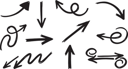 Fototapeta premium Black and white of arrows and symbols abstract