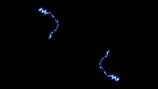 Realistic electric lightning strike energy flash effect on black background . bolt strikes, lightning storm, blue light force effect,powerful thunder electricity bolt animation,4k resuletion