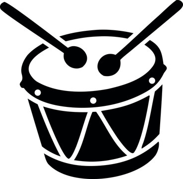 Tribal drum icon for traditional music, ceremony and cultural rhythm