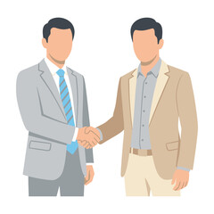 Fototapeta premium Two Businessmen Shaking Hands After Successful Negotiation Meeting Agreement Deal