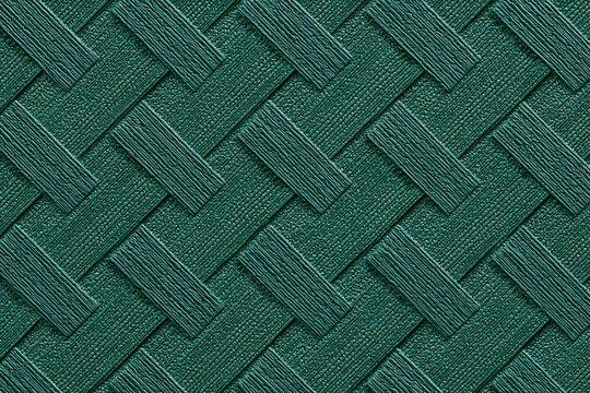 Dark teal woven basket pattern with diagonal strips and fine embossed texture