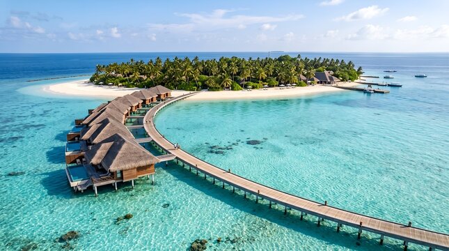Luxury beach resort vacation in bora bora french polynesia travel destination paradise island getaway dream