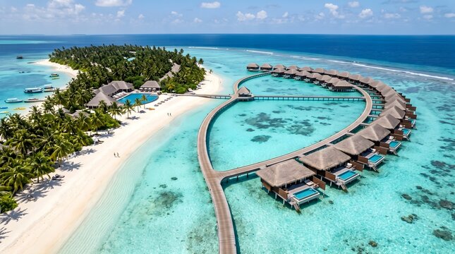 Luxury beach resort vacation in bora bora french polynesia travel destination paradise island getaway dream