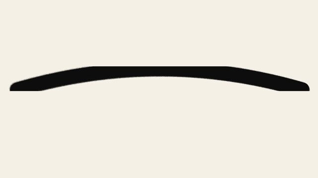 Minimalist 4k black curved line animation on clean off-white background, for modern motion, abstract