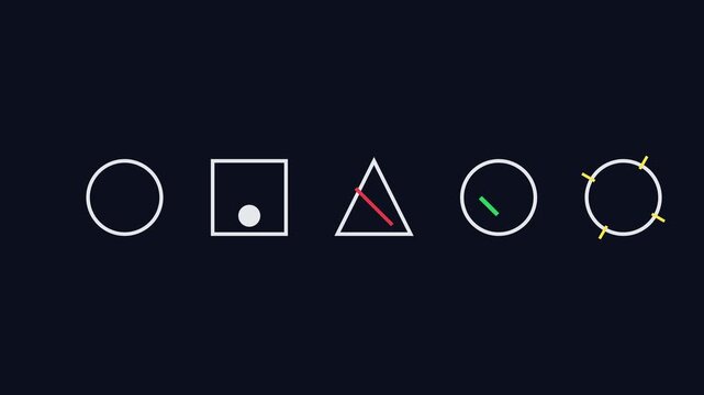 Minimalist geometric shapes animation with dynamic line and motion 4k motion minimalist abstract