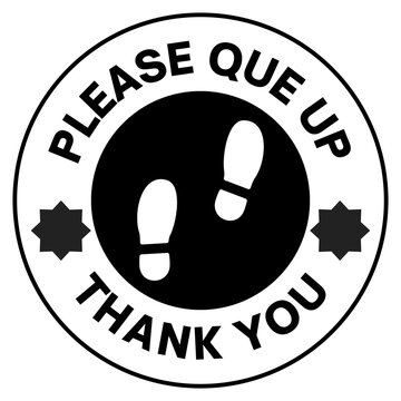 Floor que up sticker marking