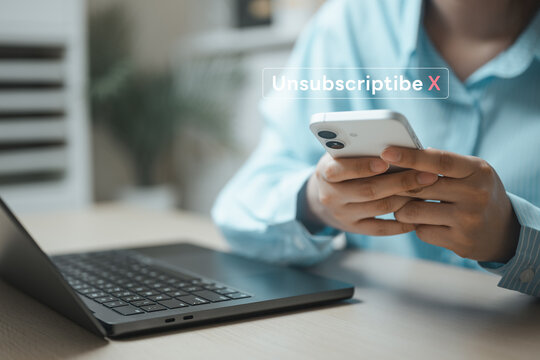 User canceling a subscription on a mobile app to stop recurring billing and manage account settings securely.