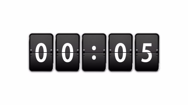 Airport Flip Board Countdown 9 to 0 with Sound Effects 4K